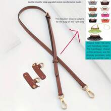 3Pcs/Set Microfiber Leather Purse Strap Replacement Crossbody Adjustable Shoulder Strap Punch-Free Mini Handbag With New Style Buckle Winter - Brown - View 9