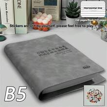 1 件装 简约大号工作笔记本 A4 笔记本 B5 商务会议笔记本 A5 - 彩色 - 查看 11