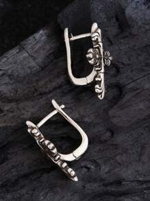 1 Pair Patterned Cross Design Earrings, Elegant Fashion For Women Daily Wear - Earrings - View 3