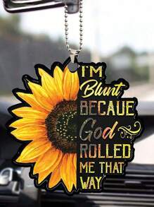 1pc White Daisy 2D Flat Car Rear View Mirror Accessories Tree Ornament Decoration Hanging Charm Interior Rearview Pendant Decor Gift,Home Decor ,Room Decor,Wall Decor - White - View 12