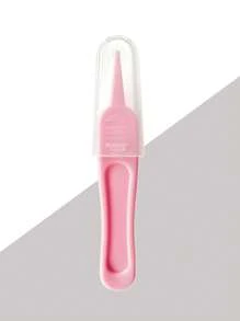 2pcs/Set Ear Cleaning Clip Set, Infant Nasal Aspirator For Clearing Mucus,Newborn Baby Nose Cleaning Tweezers, Baby Nose Cleaner And Ear Wax Removal Tool. Baby Care Gadget . Snot Booger Picker For Newborns, Infants & Toddlers - Pink + Purple - View 9