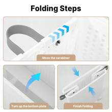 Senmeo 1 件可折叠洗衣篮，透气设计，适用于大型洗衣篮，宽敞的带轮滚动储物篮，多功能收纳袋，非常适合脏衣服和杂物整理洗衣篮、洗衣篮、浴室收纳袋、篮子、储物篮、可折叠洗衣篮，返校