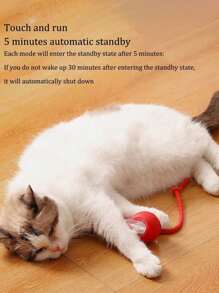 Đồ chơi bóng tương tác dành cho người yêu mèo và mẹ mèo có đuôi dài - Đồ chơi tập thể dục có động cơ dành cho người yêu mèo và mẹ mèo, có thể sạc lại qua USB, họa tiết sọc, chất liệu silicon, phù hợp với mọi giống mèo, có pin lithium polymer tích hợp - Gói 1 - Nhiều màu - Xem 3