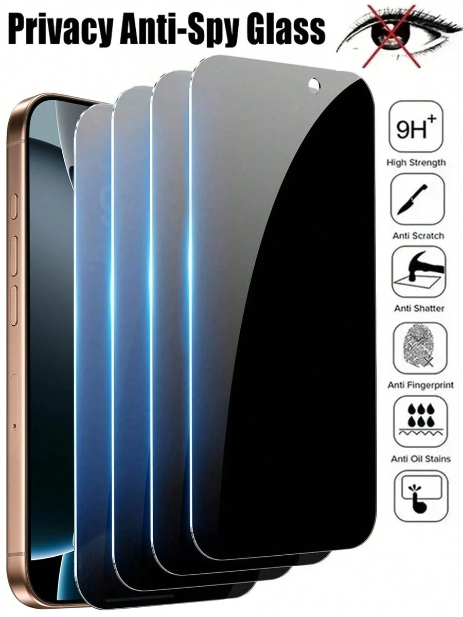 4 Packs Compatible With IPhone Privacy Screen Protector, AntiSpy