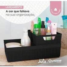 Kit 3 Stackable Plastic Organizer Baskets 2 Liters Kitchen Bathroom Kitchen - Azul Marino - Ver 4
