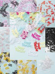 15g/30g/50g 亚克力钻石生日派对装饰纸屑，派对桌上撒纸屑，生日派对装饰，生日礼物装饰，生日派对纸屑 - 彩色 - 查看 1