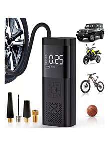 Compresor Portatil Bomba De Aire Eléctrica Llantas Aire Auto ,Bomba de inflado para automóvil, arranque de emergencia, máquina todo en, conveniente bomba de inflado, equipo de emergencia para automóvil - Multicolor - Ver 1