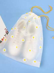 10pcs Clear Plastic Storage Bag Large Shoes Storage Organizer Portable Travel Shoe Packaging Bag Waterproof Shoe Bag Drawstring Shoe Bag Organizer For Men And Women With Drawstring Waterproof Travel Storage Bags For Packing Dust Bags Modern Floral Pattern Travel Shoe Bag Travel Essentials Travel Organizer For Beach Summer Vacation Back To School