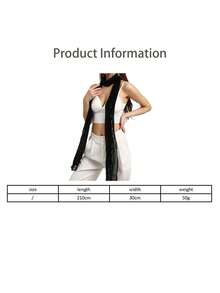 1 件女士纯色镂空针织围巾，具有设计感，适合冬季秋季日常穿着，时尚 - 彩色 - 查看 4