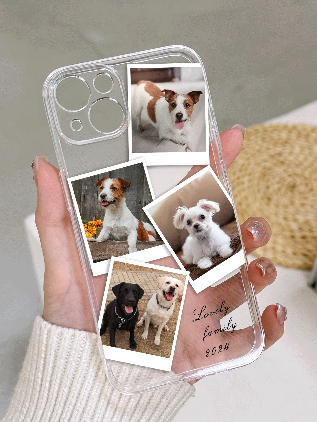 Customized Cute & Sexy Photo Phone Case, Suitable For Daily Life, Girlfriend, Friends, Landscape, Beach, Swimming, Pets, Compatible With IPhone 11 Pro/13 Pro/15 Pro Max, XR, 13, 15, 16 Pro Max, Transparent Soft TPU Protective Cover,2025 Halloween Accessories,Cell Phones & Accessories,Photo Customized Phone Case, Customized Phone Cover - Clear - View 2
