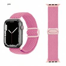 1 条尼龙表带兼容 Apple Watch Ultra 2 49 毫米 41 毫米 45 毫米 46 毫米 40 毫米 42 毫米 44 毫米碳纤维印花编织表带兼容 Apple Watch 表带系列 10 9 8 7 6 SE 5 - 粉色 - 查看 2
