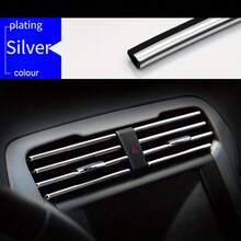 10 件/套汽车出风口装饰条 中网夹条 U 型镀铬装饰条 空调镀铬彩色内饰装饰条 - 均碼 - 查看 3