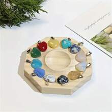 15/20/30pcs Natural Stone Charm Pendant, Various Styles Like Teardrop & Heart Shape, Suitable For Jewelry Making Valentines