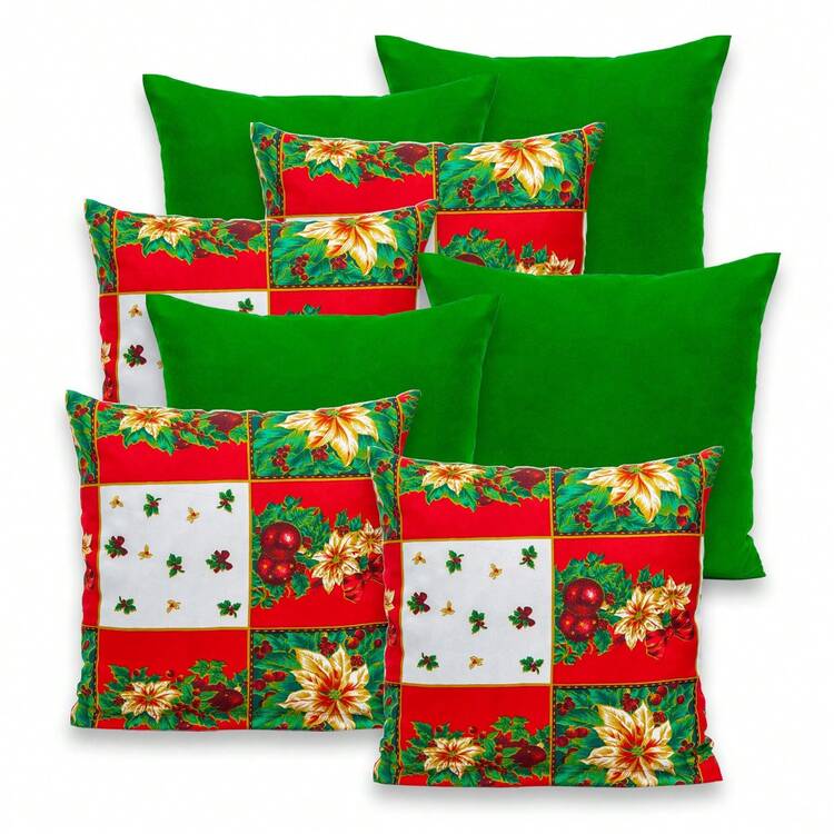 Kit Of 8 Christmas Cushion Covers With Zipper 40cm X 40cm Christmas Oxford Fabric - COR 04 - View 1