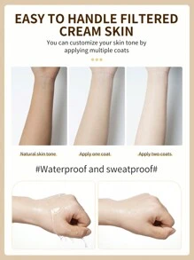 牛油果快速美白身体粉底液 - 保湿均匀肤色遮瑕膏，滋润并抚平干燥肌肤，滋养身体，保湿并软化肌肤，带来丝滑触感，礼物，身体乳液/霜 - 彩色 - 查看 3