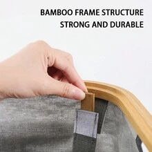 竹框式脏衣篮，简易折叠收纳篮，大容量多用途亚麻脏衣篮，可收纳玩具也可收纳卫生间脏衣篮杂物篮抽屉式衣柜收纳袋壁橱收纳绗缝袋床底收纳盒隔断式衣服垃圾袋家庭卧室返校宿舍用衣服，适用于杂物内衣胸罩衣服内衣内裤牛仔裤袜子T恤正装鞋，可折叠 6/7/11 格，打包必需品，衣服收纳抽屉盖/衣柜收纳袋/壁橱收纳/绗缝袋床底收纳盒 - 彩色 - 查看 4