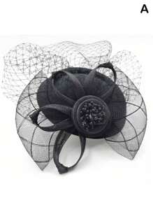 HITYfascinator 1 حبة مزين شعر كليب بفيونكة من البوليستر، ملائمة لكافة المواسم