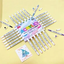 30/60/84PCS Bút Đánh Dấu Acrylic Lỏng Trực Tiếp Hai Đầu Cho Tranh Đá Gỗ Vải Bố Nhựa Kim Loại Và Đá, Bút Đánh Dấu Acrylic Cho Đồ Thủ Công DIY Làm Đồ Dùng Nghệ Thuật - Nhiều màu - Xem 2