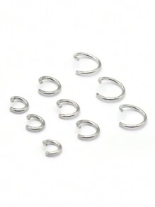 200pcs Stainless Steel Split Ring Connectors For Jewelry Making DIY Findings O-Ring Wholesale