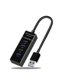 "USB 3.0 HUB With 4 Ports" 5GBPS 4 In 1 High Speed Adapter Expander Immediate Shipping - 黑色 - 查看 1