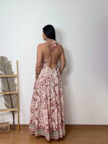 NILMAGEO DRESS - 酒紅色 - 查看 2