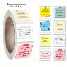 500 张 1 英寸 8 种设计奖励贴纸，适合儿童、教师、成人、家长、教室、学校、工作、学习、培训贴纸，手工自粘标签 - 鼓勵貼紙C款 - 查看 3