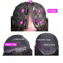 Jerry Curly U V Part Wig Human Hair No Leave Out No Glue Brazilian Curly Wave V Part Glueless Human Hair Wig For Women - Natural Black - 查看 4