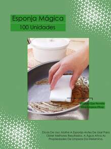 Kit Esponja Mágica de Melamina Bucha Limpa Pesado Importada