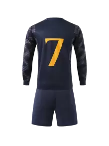 皇马儿童青少年新款休闲运动训练速干长袖运动服套装，适合休闲、运动、足球、团体活动，7号