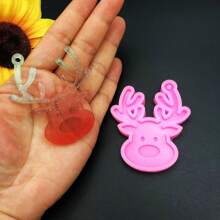 圣诞系列驯鹿先生硅胶模具DIY驯鹿背包挂件水晶环氧树脂模具钥匙扣装饰