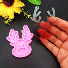 圣诞系列驯鹿先生硅胶模具DIY驯鹿背包挂件水晶环氧树脂模具钥匙扣装饰