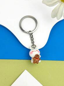 1 chiếc móc khóa hình chim cánh cụt, heo con, tiên, thỏ bun, người đàn ông bánh gừng bằng nhựa Giáng sinh sáng tạo, dễ thương, thích hợp cho túi xách, ba lô, phụ kiện, món quà tuyệt vời cho những người bạn thân nhất - Nhiều màu - Xem 5