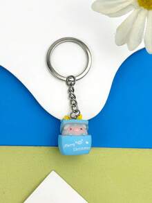 1 chiếc móc khóa hình chim cánh cụt, heo con, tiên, thỏ bun, người đàn ông bánh gừng bằng nhựa Giáng sinh sáng tạo, dễ thương, thích hợp cho túi xách, ba lô, phụ kiện, món quà tuyệt vời cho những người bạn thân nhất - Nhiều màu - Xem 3