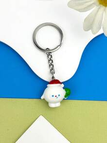 1 chiếc móc khóa hình chim cánh cụt, heo con, tiên, thỏ bun, người đàn ông bánh gừng bằng nhựa Giáng sinh sáng tạo, dễ thương, thích hợp cho túi xách, ba lô, phụ kiện, món quà tuyệt vời cho những người bạn thân nhất - Nhiều màu - Xem 4