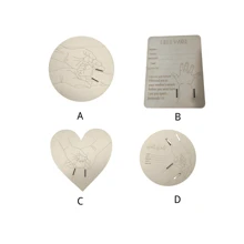 1pc Newborn Baby Hospital Wristband Wooden Craft Memorial Gift Decoration Baby Shower Family Decorations Gifts Baby Shower Easter Gifts Things For Girls/Boys - Multicolor - View 2