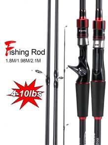 SOUGAYILANG 1.8m-2.1m Fishing Rod, Spinning/casting, Portable Travel 4 Sections Ultralight Carbon Fiber Eva Handle Fishing Tackle