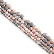 4/6/8/10/12mm 1 Strand Natural Pink Opal Beads,Smooth Round Bead Beautiful Healing Stones Natural Rose Pink Color Opal Gemstone Bead Jewelry Making DIY Bracelet