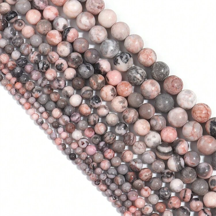 4/6/8/10/12mm 1 Strand Natural Pink Opal Beads,Smooth Round Bead Beautiful Healing Stones Natural Rose Pink Color Opal Gemstone Bead Jewelry Making DIY Bracelet - Multicolor - View 4
