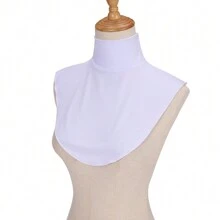 1 bucată ținută de modă musulmană cu guler înalt, cu guler fals detașabil de culoare solidă, accesoriu pentru femei