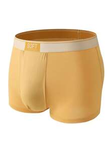 5pcs Men's Comfortable Breathable Solid Color Boxer Briefs, Men's Underwear