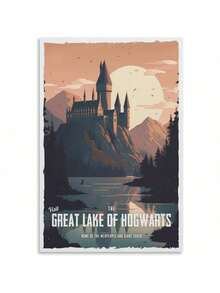 Framed Vintage Movie Minimalist Wizard  Travel Poster Cool Artworks Painting Wall Art Canvas Prints Posters Gift Decorative Painting - Frame-style-4 - View 1