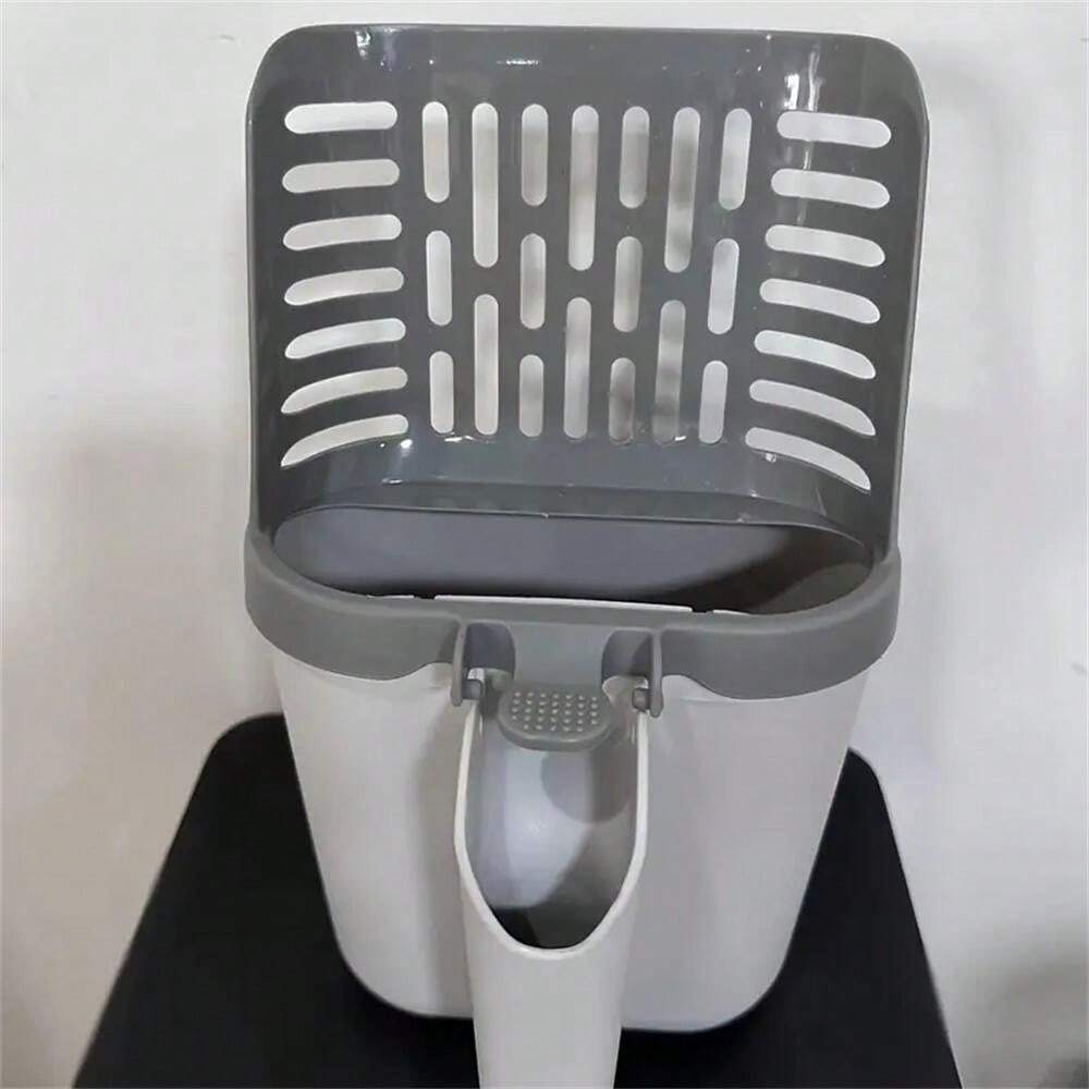 6Piece Cat Litter Scoop Set With Detachable Waste Bag Holder Durable