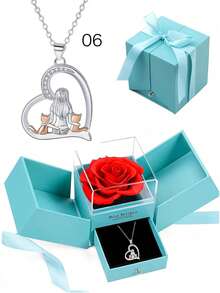 Xà phòng thơm hương hoa hồng trong hộp quà màu xanh, 3 chiếc vòng cổ mặt dây chuyền hình trái tim của người bạn thân nhất, Bộ quà tặng trang sức "Anh yêu em" cho mẹ, vợ, cặp đôi, con gái, bạn gái, bạn thân nhất, chị gái, chính bạn, bạn cùng phòng, tuyệt vời cho Giáng sinh, lễ hội mua sắm, Lễ tạ ơn, Ngày lễ tình nhân, kỷ niệm, Ngày của mẹ, đám cưới, tốt nghiệp, tiệc sinh nhật Quà tặng Giáng sinh - vòng cổ tình yêu - Xem 16