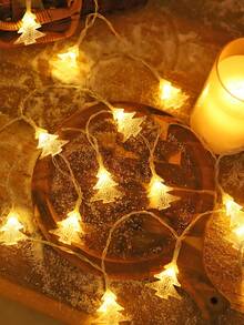 1 Stück klassische Weihnachtsdekoration Weihnachtsbaum-förmige LED-Lichterkette, 1,5/3m, batteriebetrieben, Weihnachts-Innenraum-Wandbeleuchtung, Schlafzimmerdekoration, Weihnachtsparty-Dekorationsbeleuchtung, Weihnachtsgeschenk, Winterraum-Weihnachtsbaum-Beleuchtung