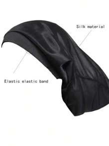 1pc Men's Sleep Cap, Soft Elastic Silk Satin Cap For Hair Protection And Styling
