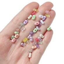 100/200 Hạt Acrylic Hình Quả Đậu Phộng - Hạt Rời Tách Biệt Dùng Làm Trang Sức Tự Làm - Vật Dụng Nghệ Thuật & Thủ Công - Nhiều màu - Xem 5