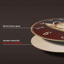 1 件复古咖啡杯木制挂钟，静音不滴答台钟，适用于客厅卧室办公室厨房咖啡厅装饰，咖啡爱好者的礼物，有 10 英寸、12 英寸、14 英寸、16 英寸可供选择（不含电池） - 彩色 - 查看 10