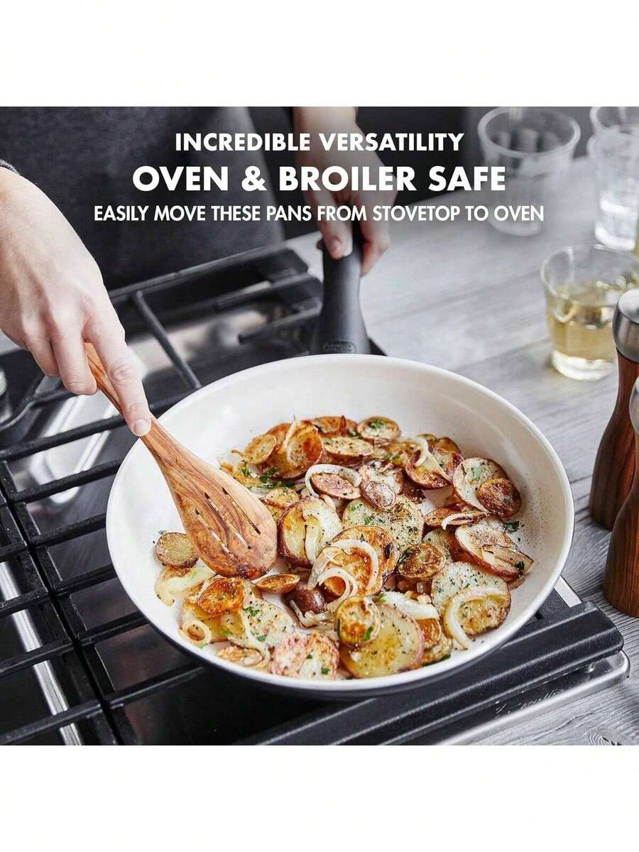 Rio Healthy Ceramic Nonstick 16 Piece Cookware Pots And Pans Set, PFAS