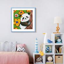 1 Set Animal Series Printed Cross Stitch Kit, DIY Stamped Cross Stitch 11CT Mesh 3-Strands Thread Embroidery Kit, Suitable For Beginners, Home Decor Cushion Pillow Cover