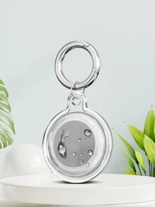 1pc Waterproof Protection Case Keychain Compatible With Apple AirTag Locator Tracker, Full Protective TPU Cover